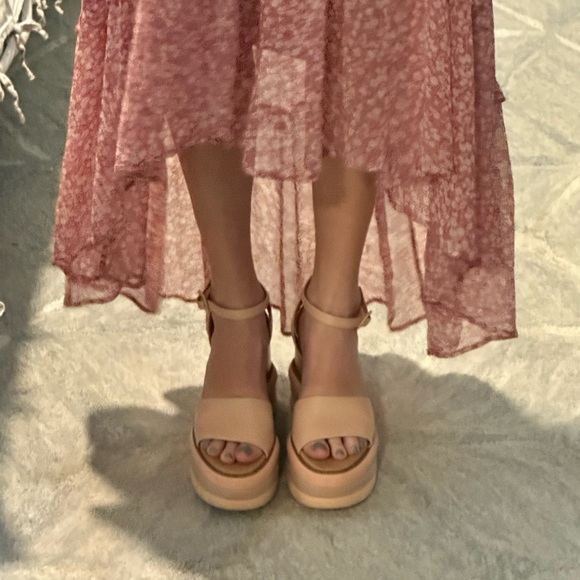 Paloma Barceló Pink Rosie Layered Wedges Sandal - Picture 5 of 8